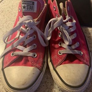Bright pink Converse